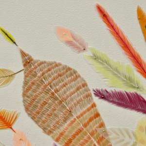 Bird of a Feather by Arminée Chahbazian  Image: Detail - orange feathers