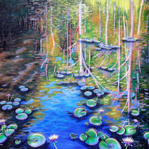 Lotus & Gum Trees by Jasmine O'Shea 