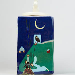 Ceramic Lidded Cookie Jar by Dale Dapkins  Image: Photo credit: Alexis Oltmer