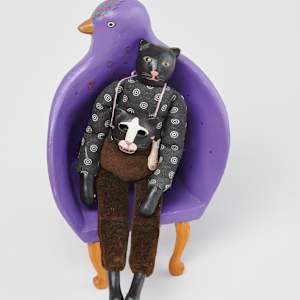 Cat/Bird Sculpture by Tracy Gallup  Image: Photo credit: Alexis Oltmer