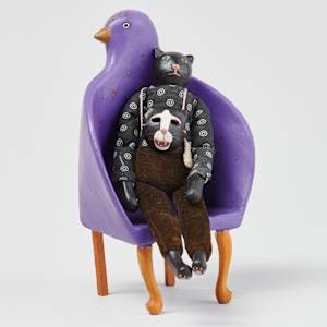 Cat/Bird Sculpture by Tracy Gallup  Image: Photo credit: Alexis Oltmer