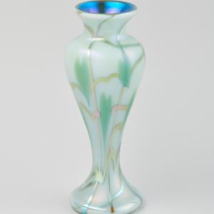 Green and White Vase by Donald Carlson