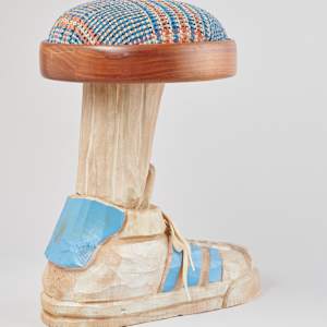 Tennis Shoe Footstool by Doug Amidon  Image: Photo credit: Alexis Oltmer