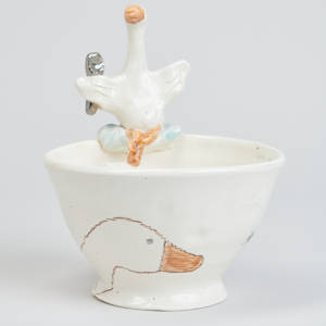 Goose Sugar Bowl by Polly Frizzell
