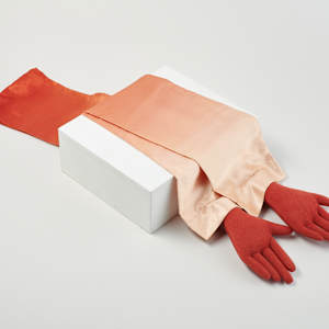 Scarf with Stuffed Hands by Jeanne Fleming  Image: Photo credit: Alexis Oltmer