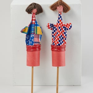 Pair of Pop-Up Figure Toys by George Landino  Image: Photo credit: Alexis Oltmer