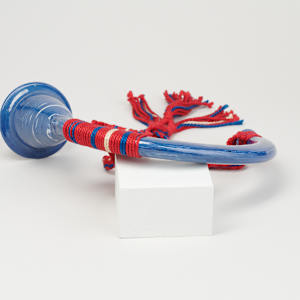 Porcelain Horn with Strap by Sande Deitch  Image: Photo credit: Alexis Oltmer