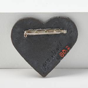 Heart Pin by Christine Warehall  Image: Photo credit: Alexis Oltmer