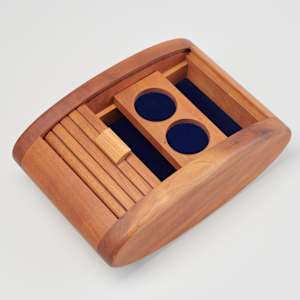 Small Cherry Oval Tambour Box by Bruce Erdman  Image: Photo credit: Alexis Oltmer