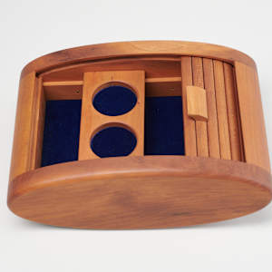 Small Cherry Oval Tambour Box by Bruce Erdman  Image: Photo credit: Alexis Oltmer