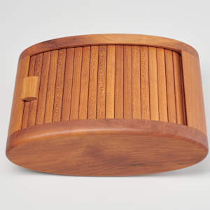 Small Cherry Oval Tambour Box by Bruce Erdman  Image: Photo credit: Alexis Oltmer