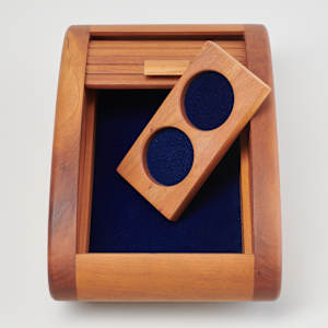 Small Cherry Oval Tambour Box by Bruce Erdman  Image: Photo credit: Alexis Oltmer