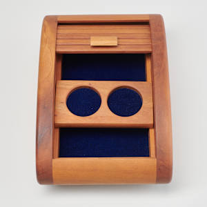Small Cherry Oval Tambour Box by Bruce Erdman