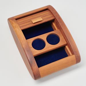 Small Cherry Oval Tambour Box by Bruce Erdman  Image: Photo credit: Alexis Oltmer