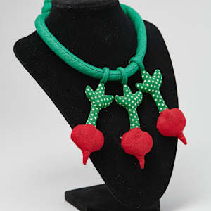 Radish Necklace by Maribeth Neil  Image: Photo credit: Alexis Oltmer