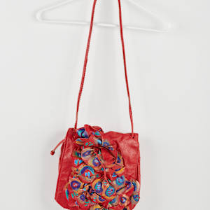 Red Leather Purse by Audrey Rubin