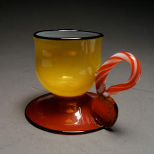 Yellow Cup with Red Foot by James Nadal