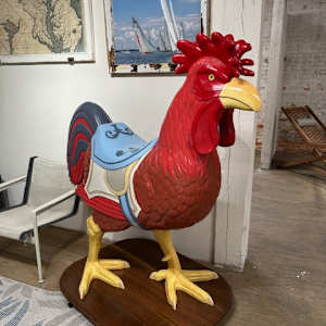 Joseph Cotler - Hand-Carved Basswood Rooster by Joseph Cotler 
