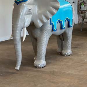 Joseph Cotler - Hand-Carved Basswood Elephant by Joseph Cotler, Image 2.