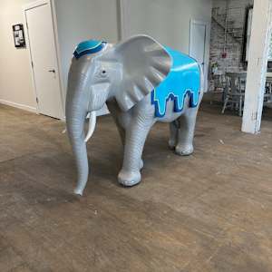 Joseph Cotler - Hand-Carved Basswood Elephant by Joseph Cotler, Image 3.