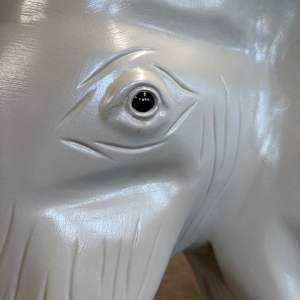 Joseph Cotler - Hand-Carved Basswood Elephant by Joseph Cotler, Image 4.