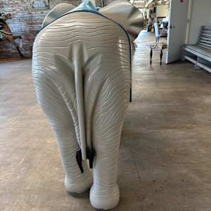 Joseph Cotler - Hand-Carved Basswood Elephant by Joseph Cotler, Image 1.