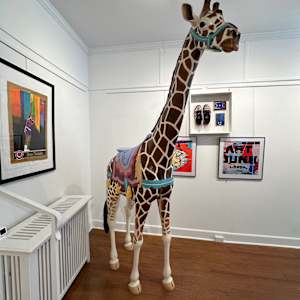 Joseph Cotler - Hand-Carved Basswood Giraffe by Joseph Cotler 
