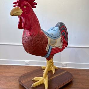 Joseph Cotler - Hand-Carved Basswood Rooster by Joseph Cotler 