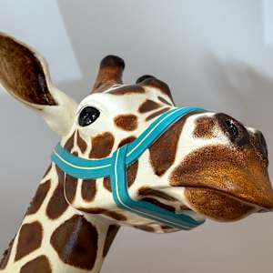 Joseph Cotler - Hand-Carved Basswood Giraffe by Joseph Cotler 