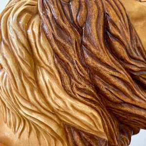 Joseph Cotler - Hand-Carved Basswood Lion by Joseph Cotler, Image 7.