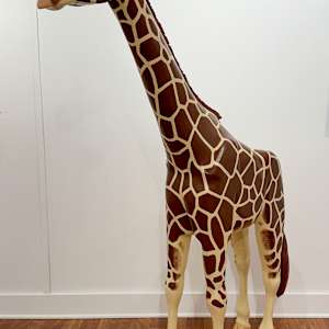 Joseph Cotler - Hand-Carved Basswood Young Giraffe #1 by Joseph Cotler 