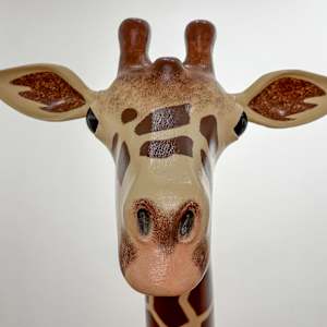 Joseph Cotler - Hand-Carved Basswood Young Giraffe #1 by Joseph Cotler 
