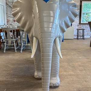 Joseph Cotler - Hand-Carved Basswood Elephant by Joseph Cotler, Image 9.