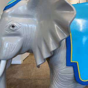 Joseph Cotler - Hand-Carved Basswood Elephant by Joseph Cotler, Image 10.