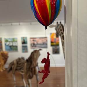 Balloon with Hound Dog (Red) by Ancizar Marin, Image 2.