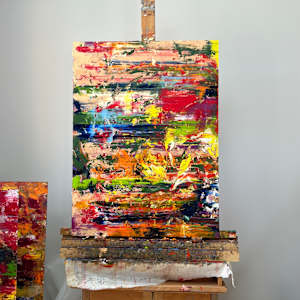 Study of a Bouquet of Flowers III – Orange and Green Field by CHRISTOPH MUELLER 