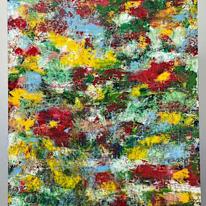 Study of a Bouquet of Flowers XIV – Red and Green Field by CHRISTOPH MUELLER 