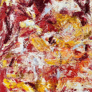 Study of a Bouquet of Flowers XXXIX – Red and Gold Field by CHRISTOPH MUELLER, Image 4.