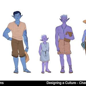 williams, digital illustration, 2024, designing a culture character design page 1 by Bennie Williams