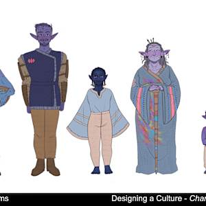 williams, digital illustration, 2024, designing a culture character design page 2 by Bennie Williams