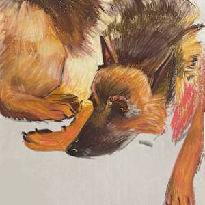williams, pastel, 2024, shepherd by Bennie Williams