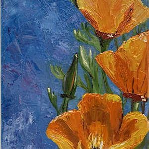 williams, oil painting, 2022, california poppies by Bennie Williams