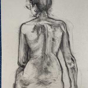 williams, pan pastel, 2023, figure drawing by Bennie Williams