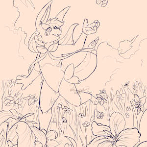 In the Flower Fields by Cat M. V.  Image: Realized Sketch