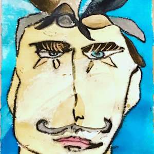 Faces gestural painting by Daniele Lamarche-Sarvia  Image: stern