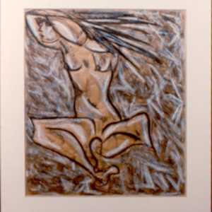 Life Drawing by Danièle Lamarche-Sarvia neo figurativism, figurative expressionism  painter, Image 1.