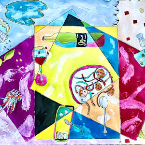 Alfresco by Danièle Lamarche-Sarvia neo figurativism, figurative expressionism  painter