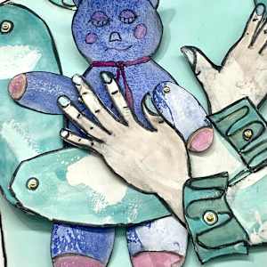 Gaètan Father Figure by Danièle Lamarche-Sarvia neo figurativism, figurative expressionism  painter 