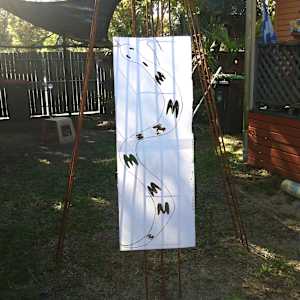 Fire sculpture by Danièle Lamarche-Sarvia neo figurativism, figurative expressionism  painter  Image: developing the concept