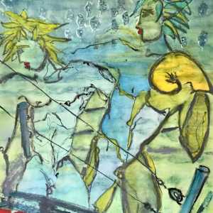 Gloves of Glory II by Danièle Lamarche-Sarvia neo figurativism, figurative expressionism  painter